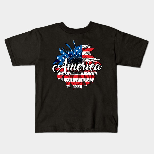 4th of July Independence Kids T-Shirt by KsuAnn